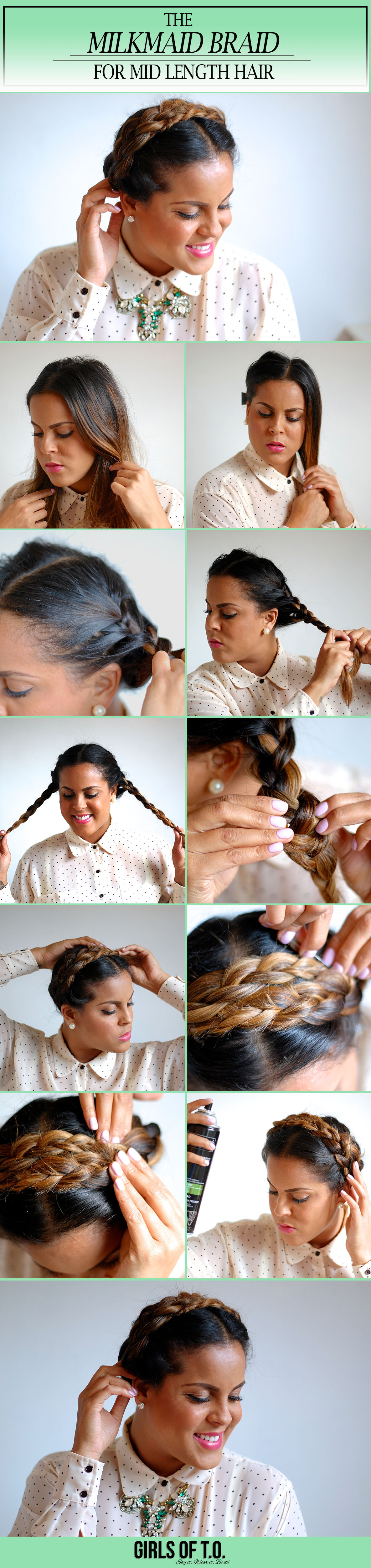 GOTO Beauty: The Milkmaid Braid For Mid Length Hair - Girls Of .